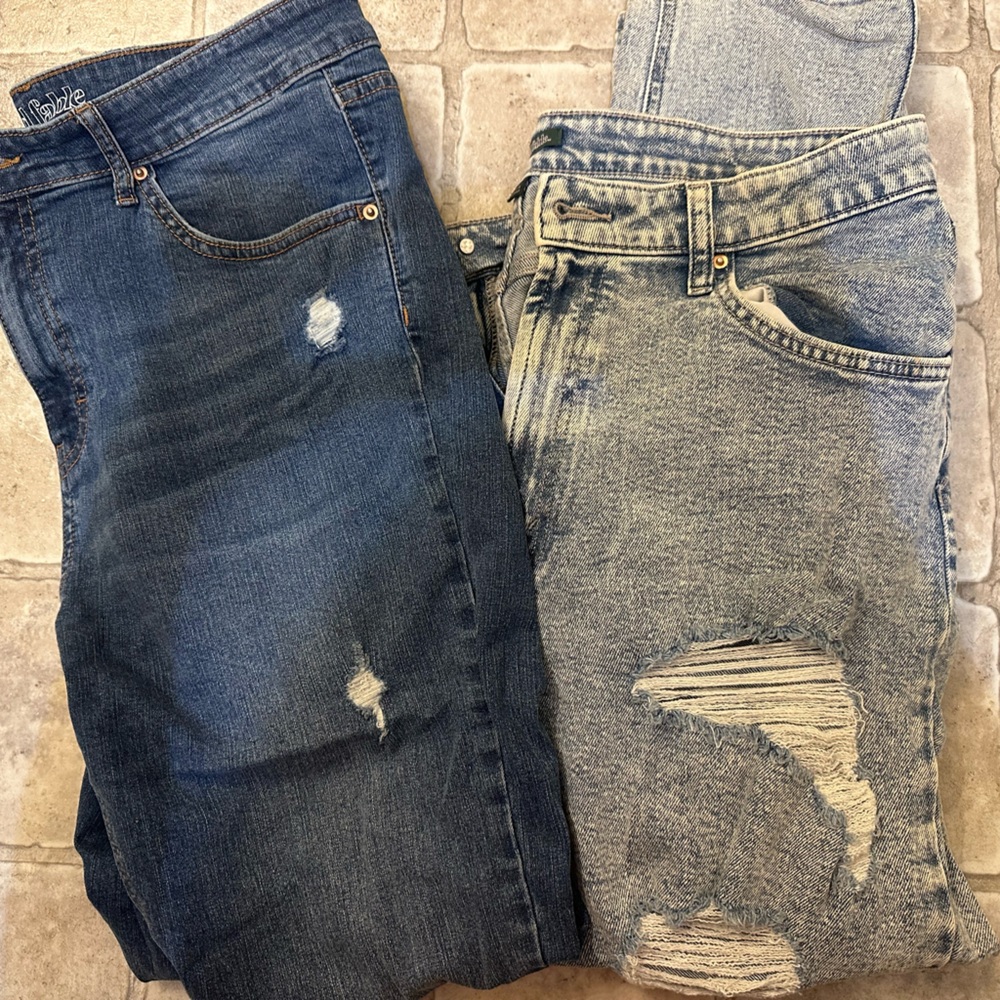 Wild Fable Blue and Gray Straight Leg Jeans